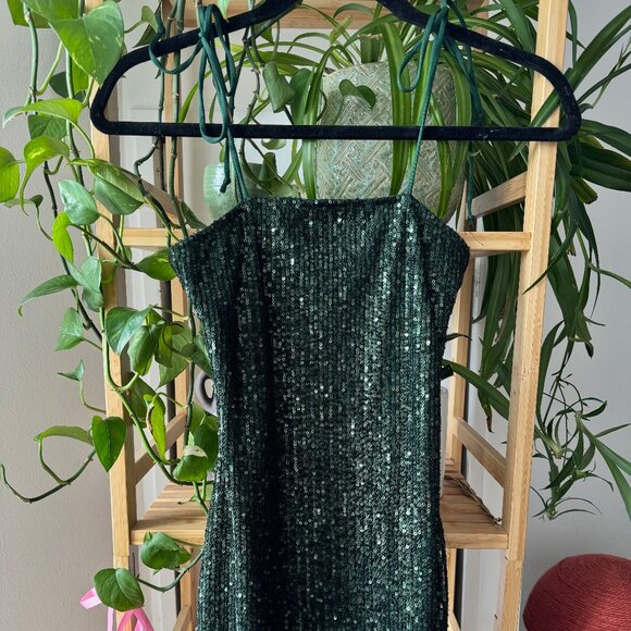 Motel Rocks Dresses & Skirts - Green Sequence Dress